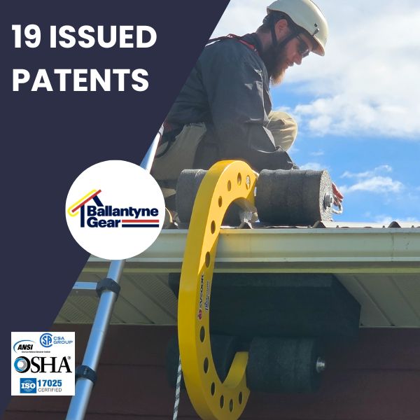 Eveook fall protection system 19 issued patents OSHA and CSA compliant and holds an ANSI Z359 certification as an engineered system