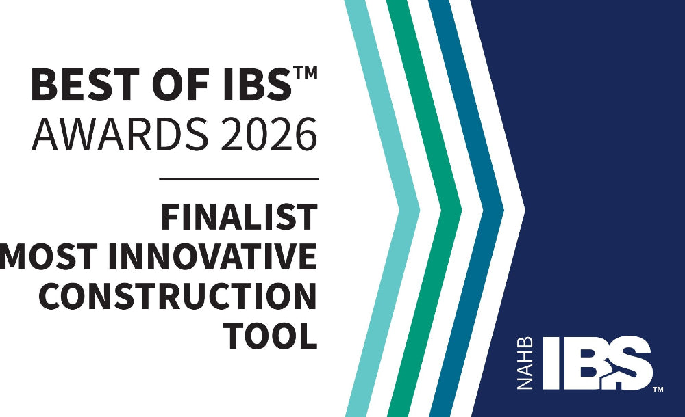 Promotional graphic for 'Best of IBS Awards 2026' with text about Ballantyne Gear as a finalist for 'Most Innovative Construction Tool' and the IBS logo.