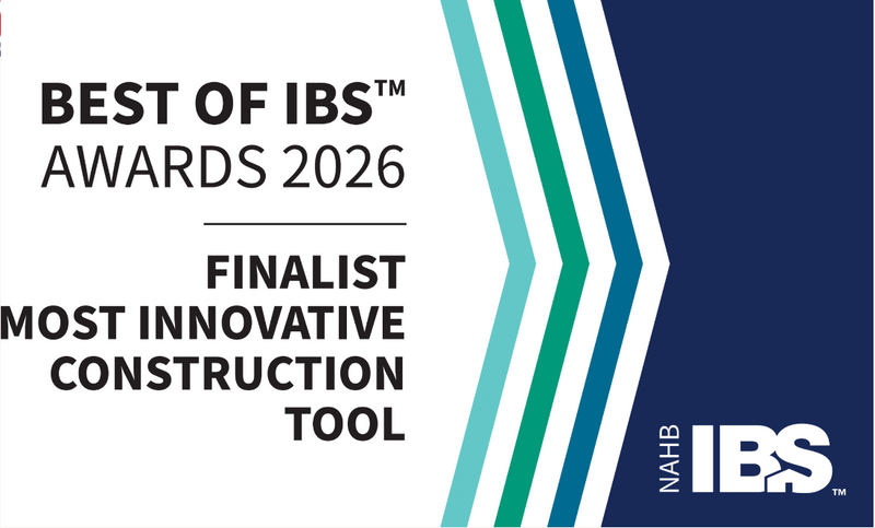 Promotional graphic for the Best of IBS Awards 2026, featuring text about Ballantyne Gear as a finalist in the Most Innovative Construction Tool category.