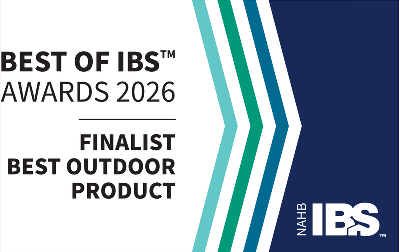 Best of IBS Awards 2026 finalist badge for Ballantyne Gear for best outdoor product with NAHB IBS logo.